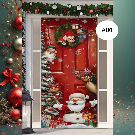 Cobertor Puerta Navidad